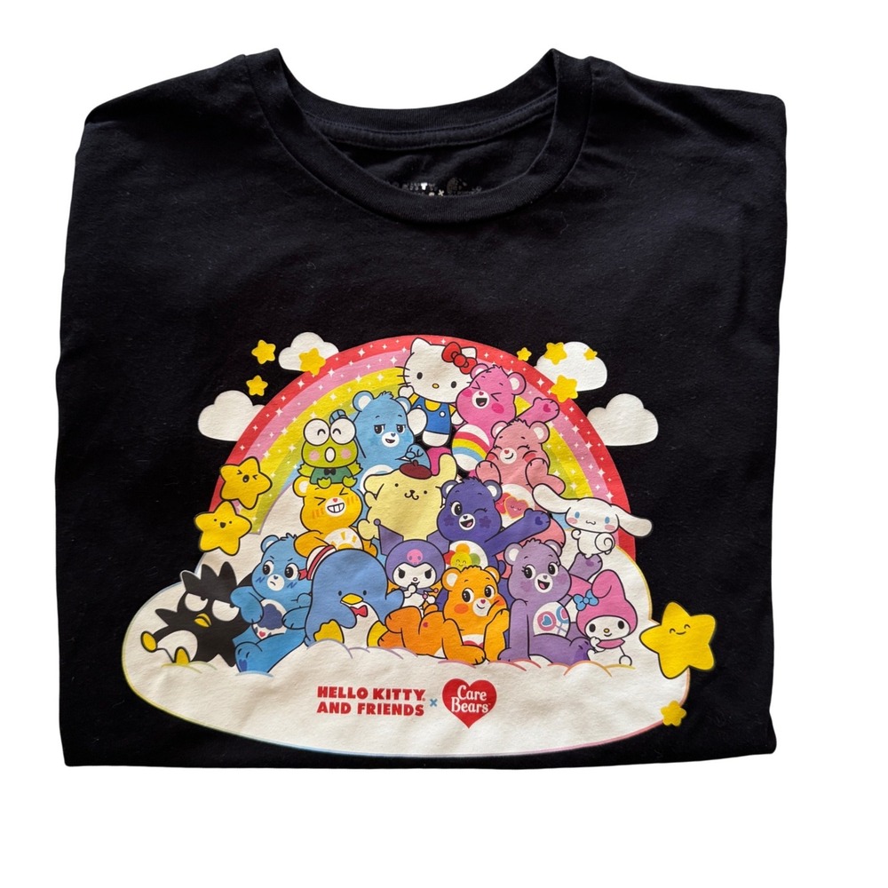 Hello Kitty x Care Bears Tee Women's Small Kawaii Graphic Shirt